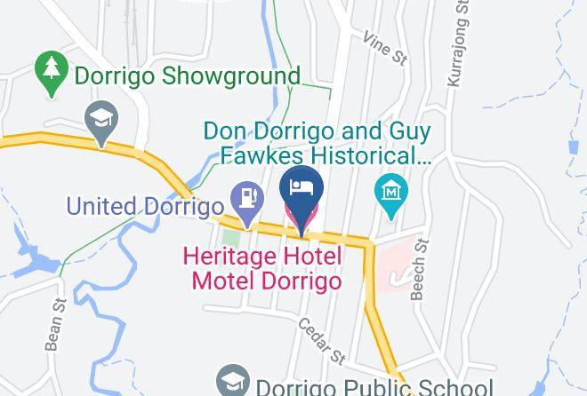 Heritage Hotel Motel Dorrigo Map