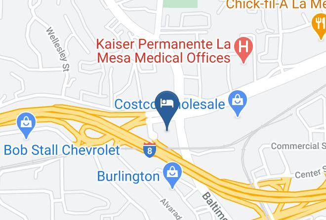 Heritage Inn La Mesa Map