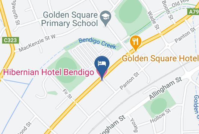 Hibernian Hotel Bendigo Map