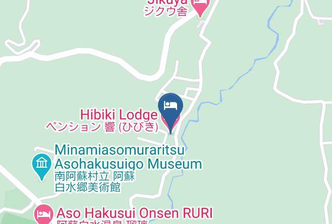 Minamiaso Vil Aso District - Hibiki Lodge Maps