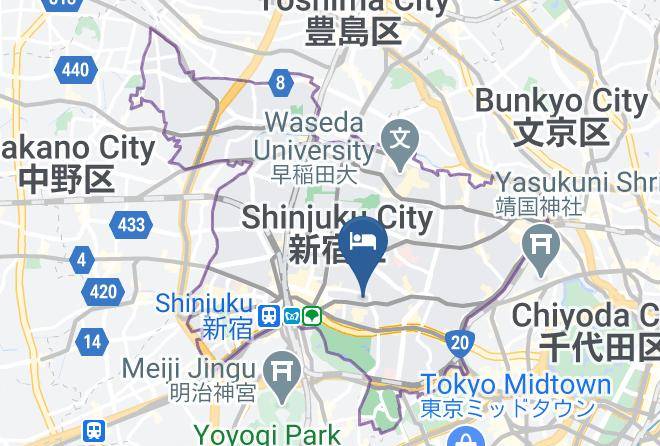 Shinjuku Ward - Hide Shinjuku Gyoen Hotel Maps
