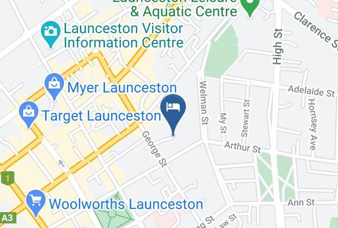 Launceston - Hideaway On George Maps