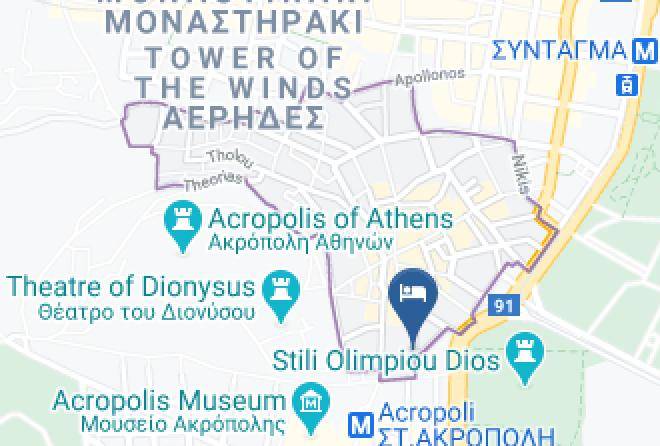 Central Athens - Hidesign Athens Acropolis Studio Maps