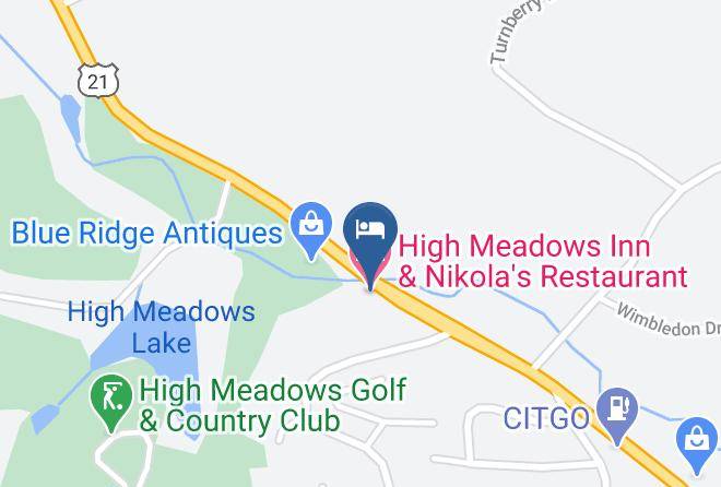 Alleghany - High Meadows Inn & Nikola's Restaurant Maps