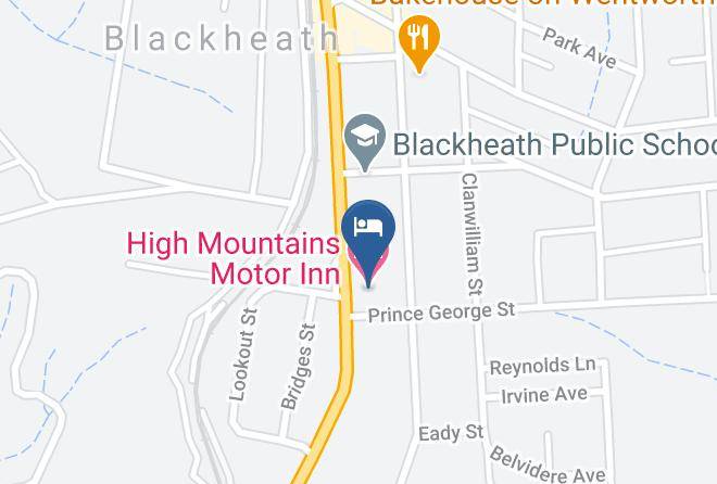 High Mountains Motor Inn Map