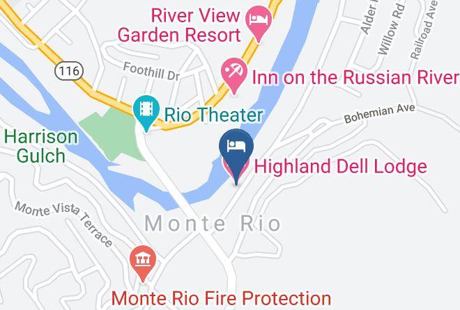 Sonoma - Highland Dell Lodge Maps