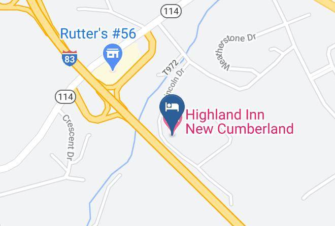 Highland Inn New Cumberland Map