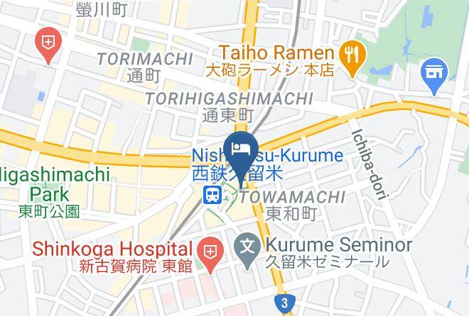 Highness Hotel Kurume Map - Fukuoka Pref - Kurume City