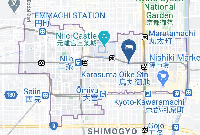 Kyoto City Nakagyo Ward - Hikaru Oike Maps