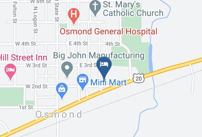 Hill Street Motel Map