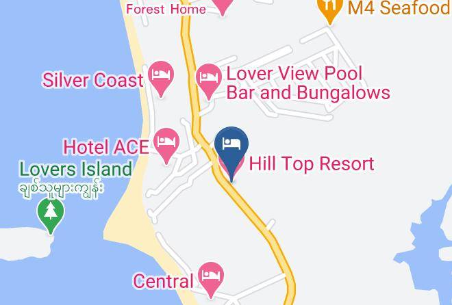 Hill Top Resort Kaart - Ayeyarwady - Pathein