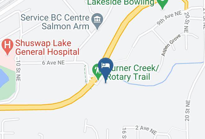 Hilltop Inn Salmon Arm Map