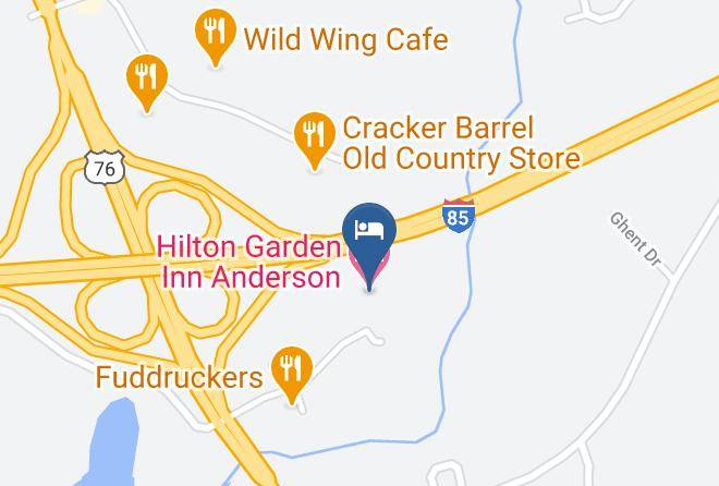 Hilton Garden Inn Anderson Map