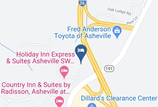 Hilton Garden Inn Asheville South Map