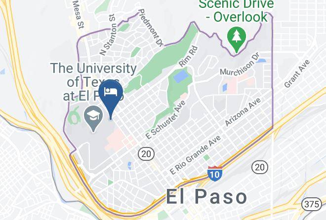 El Paso - Hilton Garden Inn El Paso University Maps