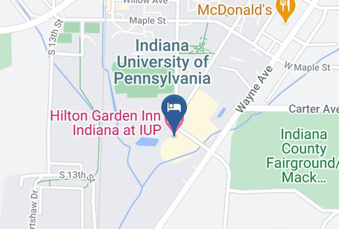 Indiana - Hilton Garden Inn Indiana At Iup Maps