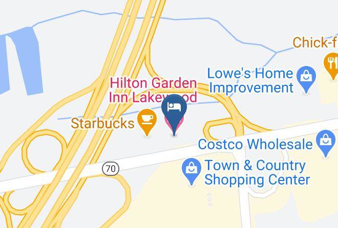 Hilton Garden Inn Lakewood Map