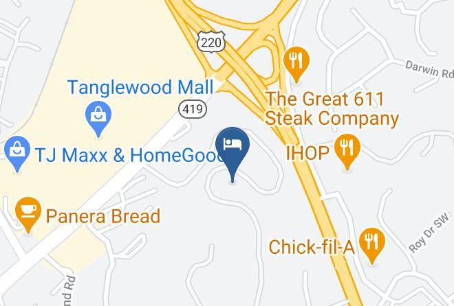 Hilton Garden Inn Roanoke Map