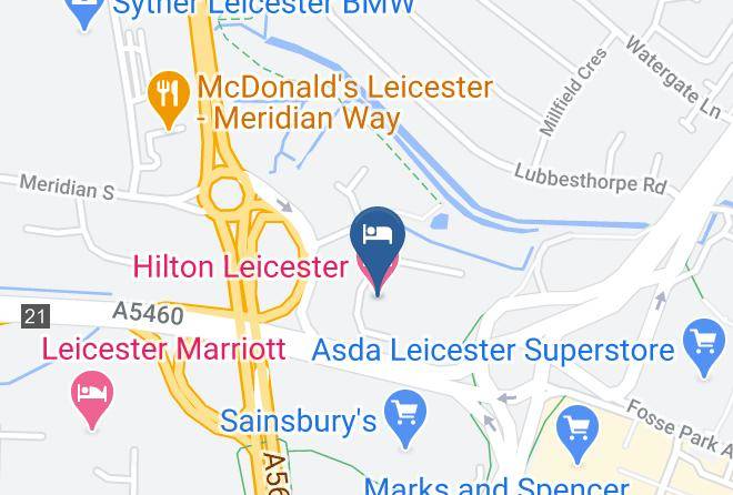 Leicestershire - Hilton Leicester Hotel Maps