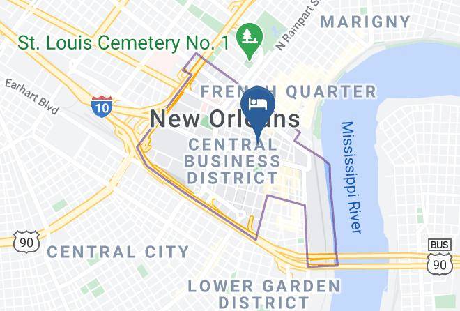 Hilton New Orleans St Charles Avenue Map