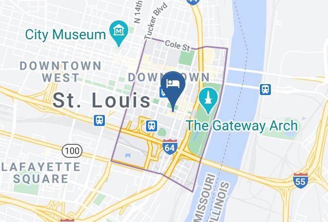 St Louis City - Hilton St Louis At The Ballpark Maps