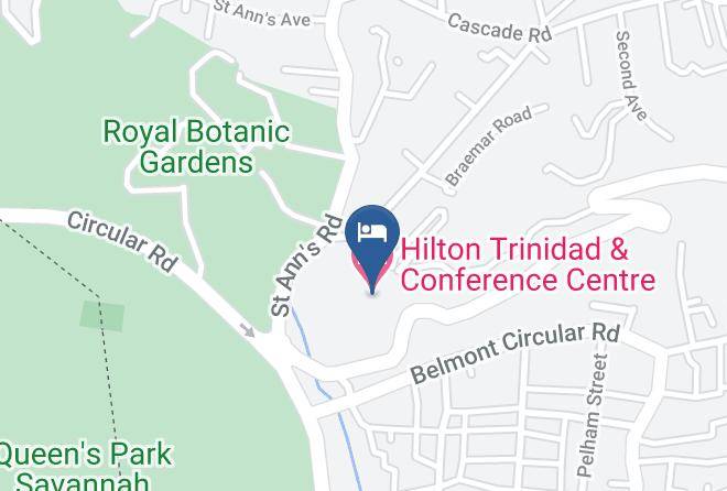 Hilton trinidad & conference centre map