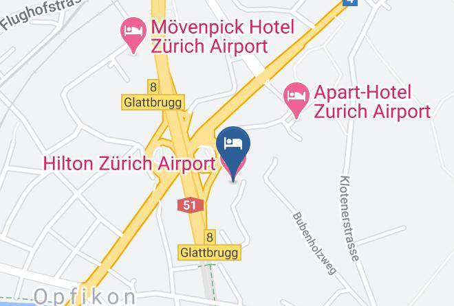 Hilton Zurich Airport Map