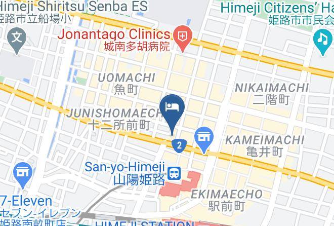 Himeji City - Himeji Green Hotel Tatemachi Maps