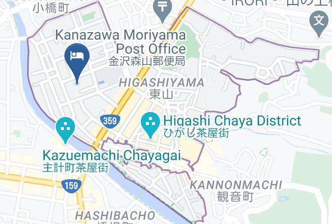 Kanazawa City - Hinaya Higashiyama Machiya Residence Inn Maps