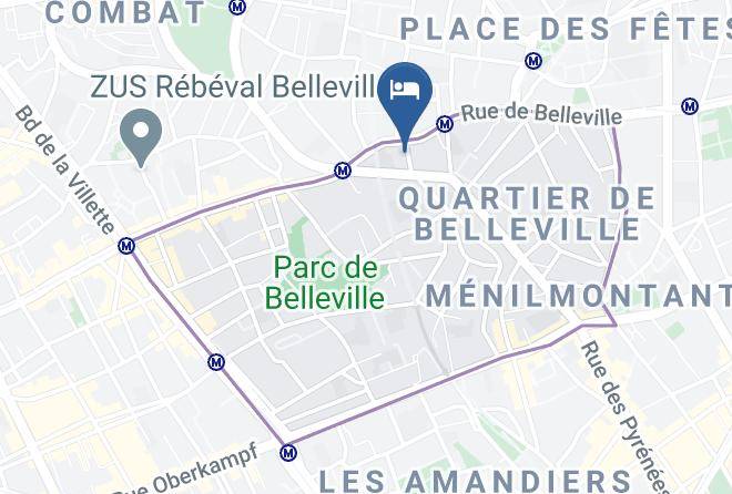 Paris - Hipotel Paris Buttes Chaumont Belleville Maps