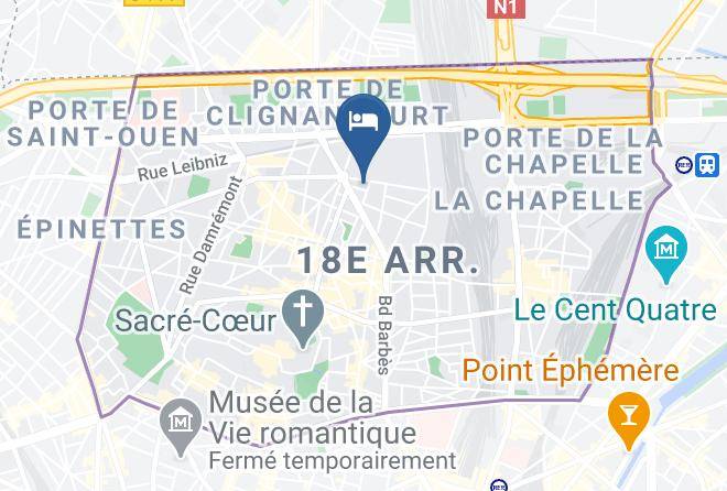Paris - Hipotel Paris Montmartre Gare Du Nord Maps