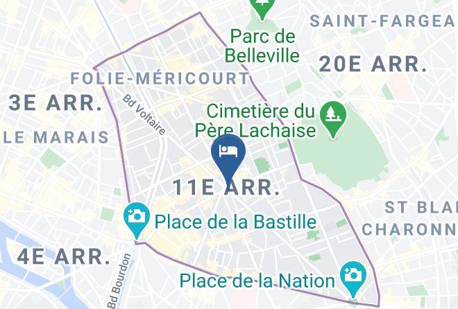 Paris - Hipotel Paris Voltaire Bastille Maps