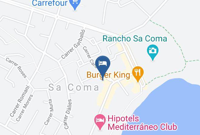 Hipotels Marfil Playa Map