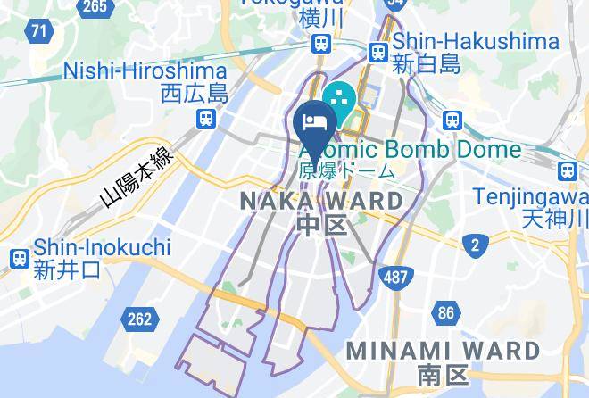 Hiroshima City Naka Ward - Hiroshimashi Bunka Koryu Kaikan Maps