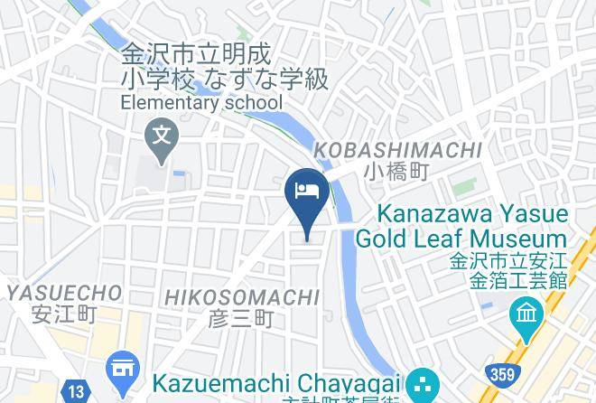 Kanazawa City - Hikoso Machi Ginnoma Machiya Residence Inn Maps