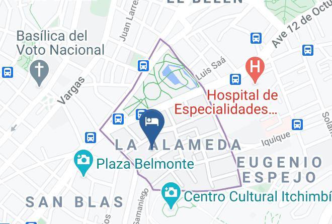 Distrito Metropolitano De Quito - Historic Center Lodging Maps