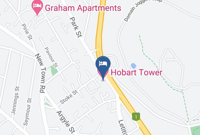 Hobart - Hobart Tower Motel Maps