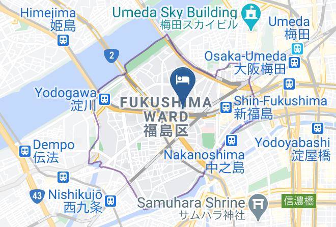 Osaka City Fukushima Ward - Hokusai Stay Maps