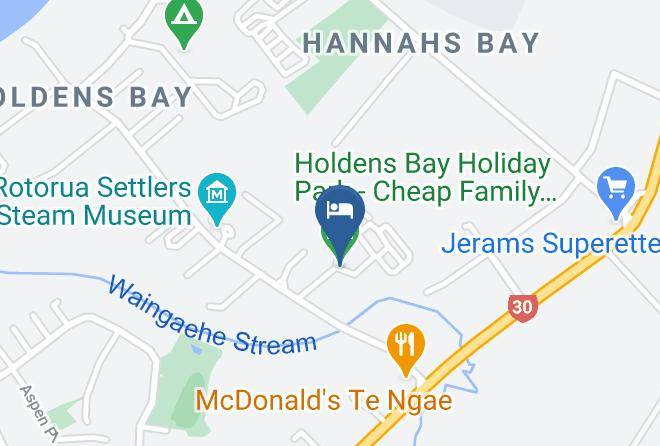 Rotorua - Holdens Bay Holiday Park Cheap Family Accommodation Rotorua Maps