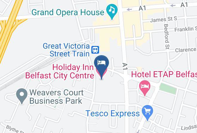 Holiday Inn Belfast City Centre Map