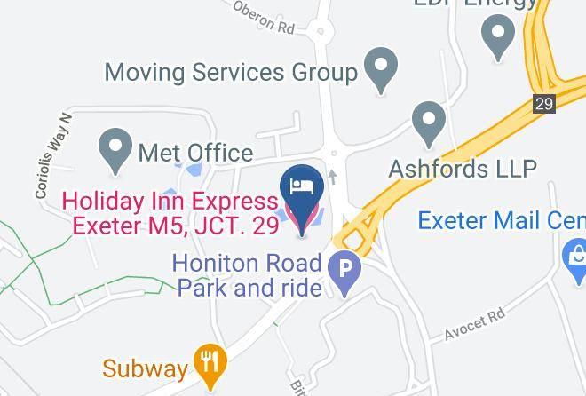 Devon - Holiday Inn Express Exeter M5 Jct 29 Maps