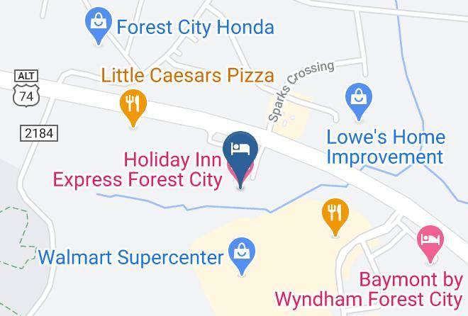 Rutherford - Holiday Inn Express Forest City Maps