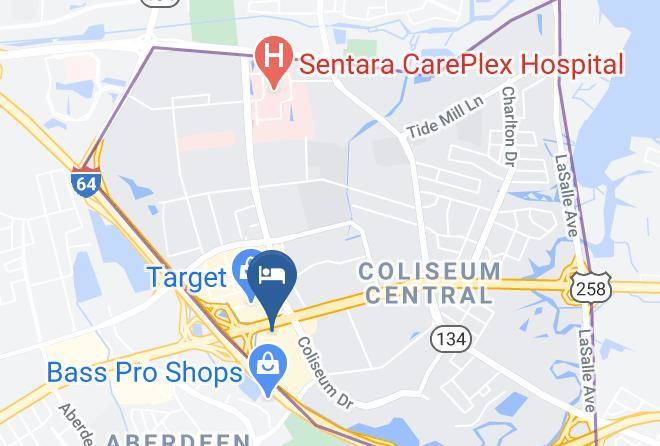 Hampton City - Holiday Inn Express Hampton Coliseum Central Maps