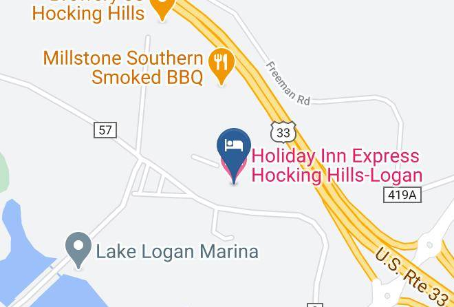 Holiday Inn Express Hocking Hills Logan Map