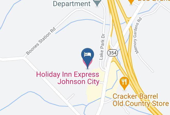 Holiday Inn Express Johnson City Map