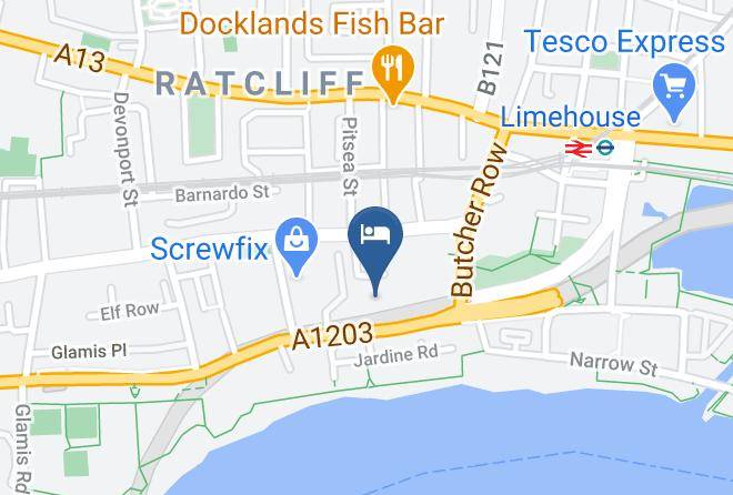 London - Holiday Inn Express London Limehouse Maps