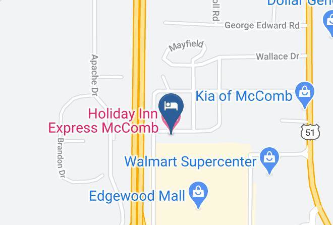 Holiday Inn Express Mccomb Map
