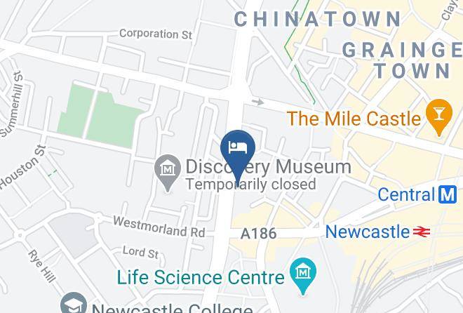 Holiday Inn Express Newcastle City Centre Map