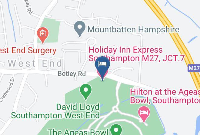 Holiday Inn Express Southampton M27 Jct 7 Map