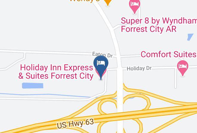 Holiday Inn Express & Suites Forrest City Map